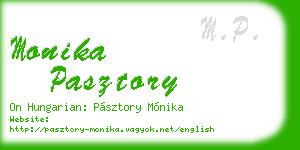 monika pasztory business card