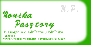 monika pasztory business card